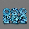 6.00 mm 6 pcs Round Brilliant Machine Cut AAA Sky Blue Topaz Natural {Flawless-VVS1}