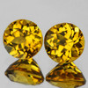 4.70 mm 2 pc Round Best AAA Fire AAA Golden Yellow Mali Garnet Natural {Flawless-VVS}--AAA Grade