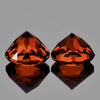 5.30 mm 2 pcs Round Brilliant Cut AAA Fire Cognac Orange Mali Garnet Natural {Flawless-VVS}