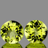 8.50 mm 2pcs Round Brilliant Cut AAA Fire Natural Green Gold Lemon Quartz {Flawless-VVS}