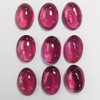 6x4 mm 9 pcs Oval Cabochon Natural Raspberry Pink Rhodolite Garnet {Flawless-VVS}