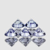 3.50 mm 5 pcs Round Brilliant Machine Cut Extreme Brilliancy White Blue Sapphire Natural {Flawless-VVS}