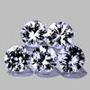 3.50 mm 5 pcs Round Brilliant Machine Cut Extreme Brilliancy White Blue Sapphire Natural {Flawless-VVS}