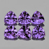 6.00 mm 6 pcs Trillion AAA Fire Natural Top Purple Amethyst {Flawless-VVS1}