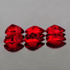 4x3 mm 6 pcs Pear AAA Fire Intense Red Sapphire Natural (Flawless-VVS}--AAA Grade