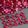 1.10 mm 100 pcs Round Machine Cut AAA Fire Intense Pink Red Mozambique Ruby Natural {Flawless-VVS}