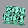 3.00 mm 6 pcs Square Cut AAA Fire Natural Blue Green Emerald {VVS}