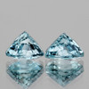 7.00 mm 2 pcs Trillion Brilliant Cut Extreme Brilliancy Natural Blue Aquamarine {Flawless-VVS}--AAA Grade