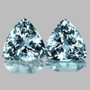 7.00 mm 2 pcs Trillion Brilliant Cut Extreme Brilliancy Natural Blue Aquamarine {Flawless-VVS}--AAA Grade