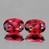 7x5 mm 2 pcs Oval AAA Fire Cherry Red Rhodolite Garnet Natural {Flawless-VVS1}