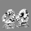 6.00 mm 2 pcs {1.34 cts} Heart AAA Fire Natural Diamond White Aquamarine {Flawless-VVS1}