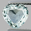 7.50 mm {1.18 cts} Heart AAA Fire Natural Light Blue Aquamarine {Flawless-VVS}