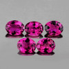 5x4 mm 5 pcs Oval AAA Fire Intense Pink Tourmaline Natural {Flawless-VVS1}