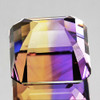 12x11.50 mm { 9.53 cts} Octagon Bi-Color 50/50 Split Yellow Purple Natural Bolivia Ametrine {Flawless-VVS1}--AAA Grade