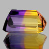 14x10 mm { 10.50 cts} Octagon Bi-Color 50/50 Split Yellow Purple Natural Bolivia Ametrine {Flawless-VVS1}--AAA Grade