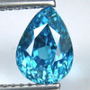 7x5 mm {1.20 cts } Pear AAA Fire Natural Electric Blue Zircon {VVS}