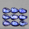 4x2.8 mm 9 pcs Pear AAA Fire Natural Purple Blue Tanzanite {Flawless-VVS1}