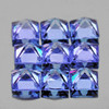 2.80 mm 9 pcs Square Princess Cut AAA Fire Natural Top Purple Blue Tanzanite {Flawless-VVS1}