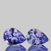 8x6 mm 2pcs {1.95 cts} Pear Best AAA Fire Natural Purple Blue Tanzanite {Flawless-VVS1}