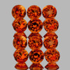 4.00 mm 12 pcs Round AAA Fire Intense Madeira Orange Citrine Natural (Flawless-VVS1}--AAA Grade