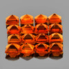 3.00 mm 25 pcs Square AAA Fire Madeira Orange Citrine Natural (Flawless-VVS1}