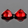 8.00 mm 2 pcs Round AAA Fire Intense Red Mozambique Garnet Natural {Flawless-VVS}--AAA Grade