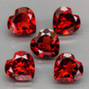 6.00 mm 5 pcs Heart AAA Fire Intense AAA Red Mozambique Garnet Natural{Flawless-VVS1)--AAA Grade