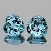 9.00 mm 2 pcs Heart AAA Fire Natural Top Sky Blue Topaz {Flawless-VVS1}