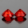 4.30 mm 2 pc Round AAA Fire Natural Red Orange Spessartite Garnet {Flawless-VVS}