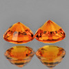 4.50 mm 2 pc Round AAA Fire Intense Fanta Orange Spessartite Garnet Natural {Flawless-VVS}