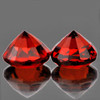 4.70 mm 2 pc {1.29 cts} Round AAA Fire Natural Orange Red Spessartite Garnet {Flawless-VVS}
