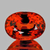 7x5 mm {1.28 cts} Oval AAA Fire Intense Mandarin Orange Spessartite Garnet Natural {Flawless-VVS1}--AAA Grade