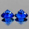 4.00 mm 2 pcs Round Brilliant Cut AAA Fire Intense Bright Blue Sapphire Natural {Flawless-VVS}--AAA Grade