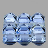 3.00 mm 6 pc Square Machine Cut Best AAA Fire Natural Ceylon Blue Sapphire {Flawless-VVS}