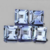 3.50 mm 5 pc Square Machine Cut Best AAA Fire Natural Ceylon Blue Sapphire {Flawless-VVS}