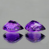 10x8 mm 2 pcs Pear AAA Fire AAA Purple Amethyst Natural {Flawless-VVS1}