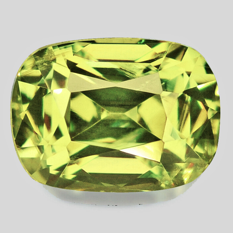 6x4 mm { 0.85 cts } Cushion AAA Fire Natural AAA Green Yellow