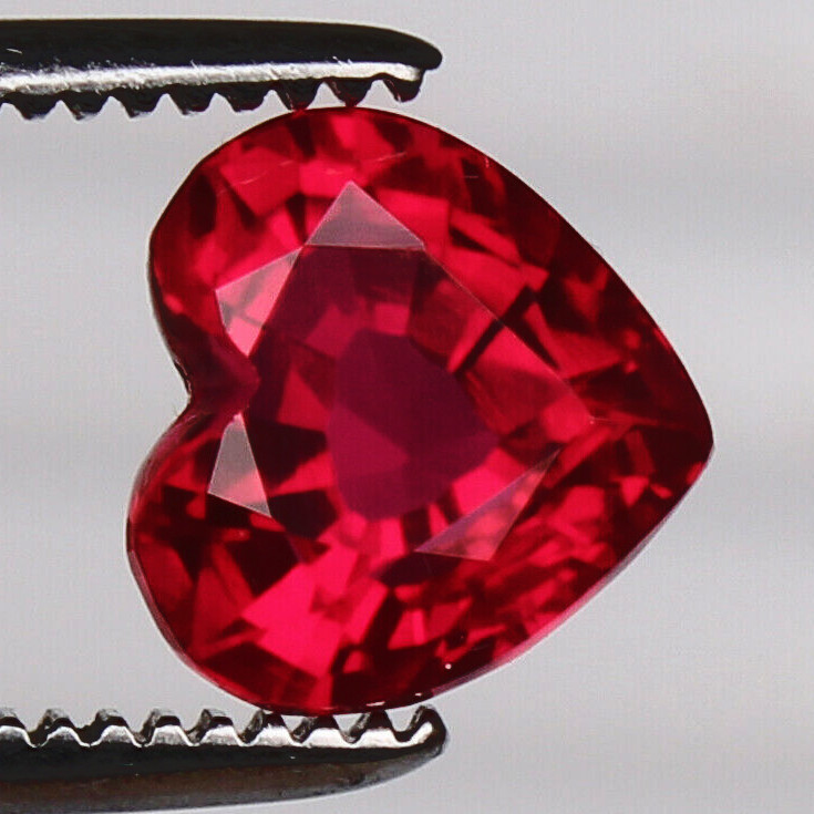 7.00 mm Heart AAA Fire Best AAA Red Mozambique Ruby Natural {VVS ...