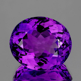 15x13 mm { 9.29 cts} Oval AAA Fire Intense Royal Purple Amethyst Natural {Flawless-VVS1}--AAA Grade