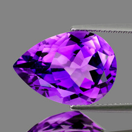 18x13 mm { 8.34cts} Pear AAA Fire Intense Purple Amethyst Natural {Flawless-VVS1}
