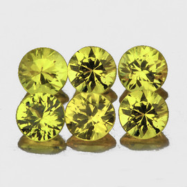 3.00 mm 6 pcs Round Brilliant Cut AAA Fire Natural Canary Yellow Sapphire {Flawless-VVS}--AAA Grade