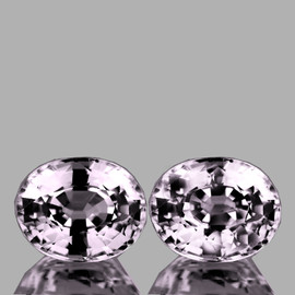 5.5x4.5 mm 2 pcs {1.27 cts} Oval AAA Fire Natural Violet White Sapphire {Flawless-VVS}
