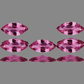 5x2.5 mm 5 pcs Marquise AAA Fire Intense Pink Sapphire Natural {Flawless-VVS}