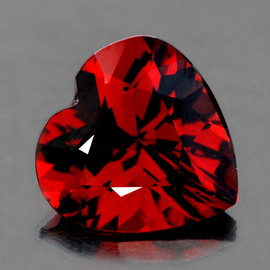 8.00 mm 1 pcs Heart AAA Fire Natural AAA Red Mozambique Garnet {Flawless-VVS1)