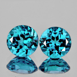 6.00 mm 2 pcs Round Best AAA Fire Intense Paraiba Blue Apatite Natural {Flawless-VVS}