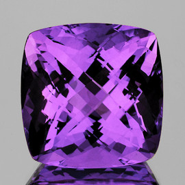 10.00 mm {3.58 cts} Cushion Checker Best AAA Fire AAA Purple Amethyst Natural (Flawless-VVS1}--AAA Grade