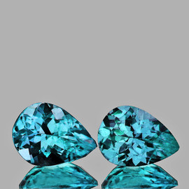 7x5mm 2 pcs Pear Brilliant Cut AAA Fire Intense Paraiba Blue Apatite Natural {Flawless-VVS}--AAA Grade