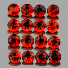 2.50 mm 40 pcs Round AAA Fire Intense Madeira Orange Red Citrine Natural (Flawless-VVS1}--AAA Grade