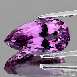 24x13 mm { 25.70 cts} Pear Brilliant Cut AAA Fire Intense Purple Pink Kunzite Natural (Flawless-VVS)--AAA Grade