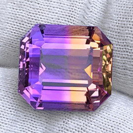 14x12 mm { 13.53 cts} Octagon Bi-Color 50/50 Split Yellow Purple Natural Bolivia Ametrine {Flawless-VVS1}--AAA Grade